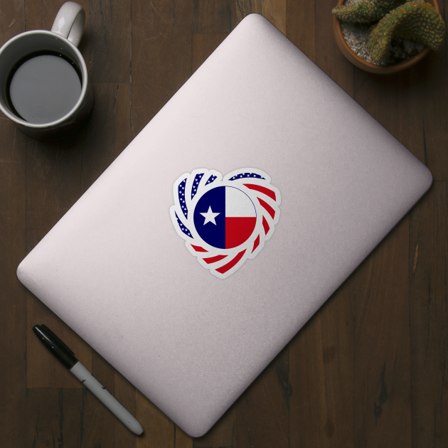 Texan American Murican Patriot Flag Series (Heart) by Village Values